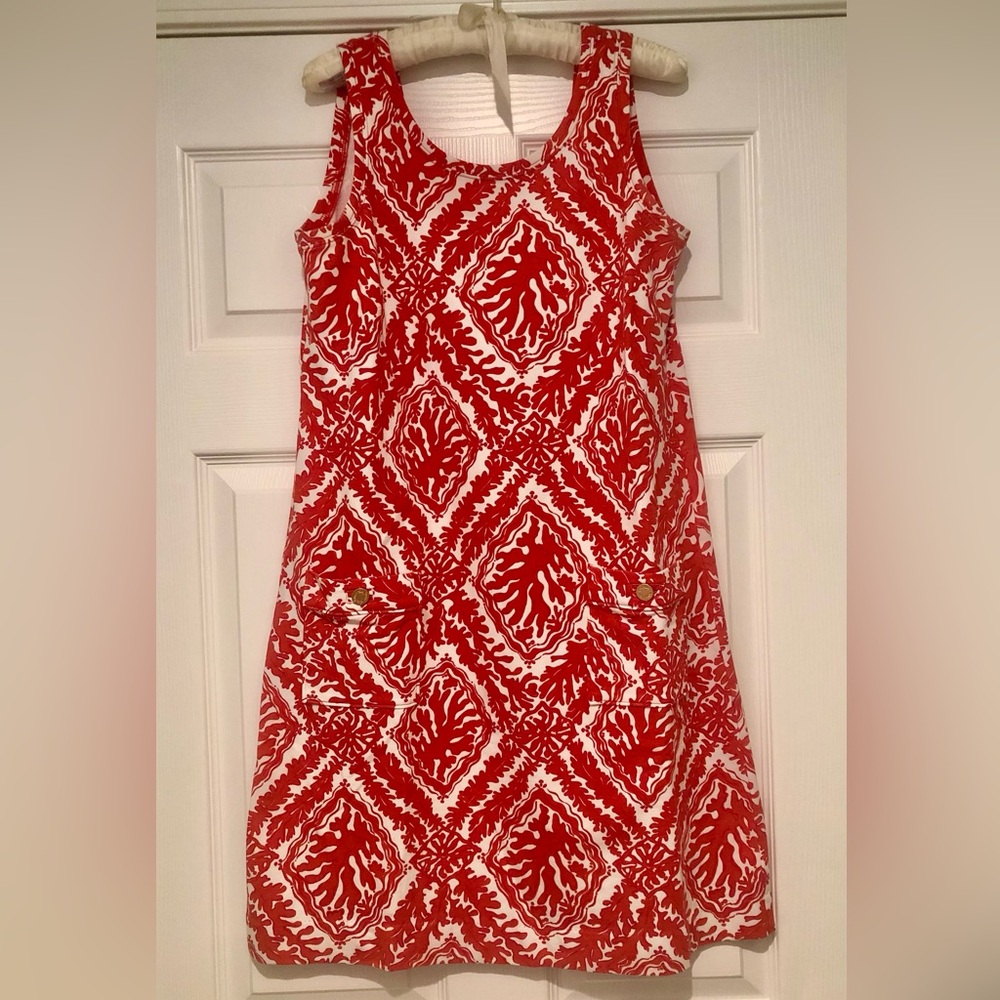 Lilly Pulitzer cotton shift coral pattern size M
